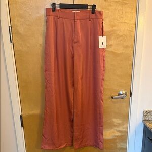 Whiteroom & Cactus Wide-Leg Dress Pants in Rust NWT Large